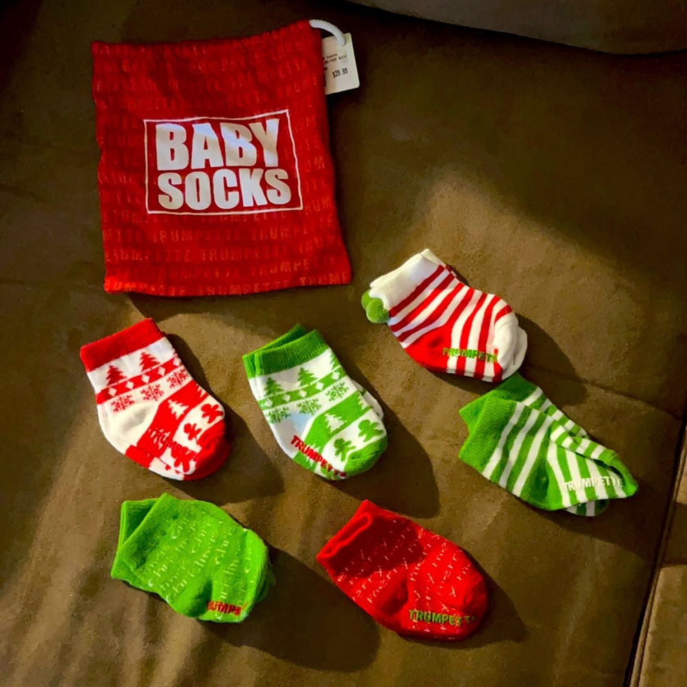 NWT trumpette Christmas baby Socks